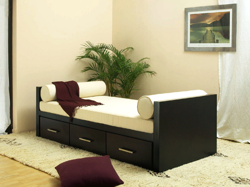The Sydney Day Bed with 3Drawer System in Cappuccino