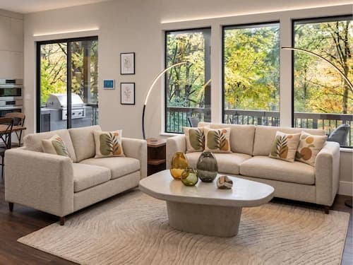 couch cushions in living room setting