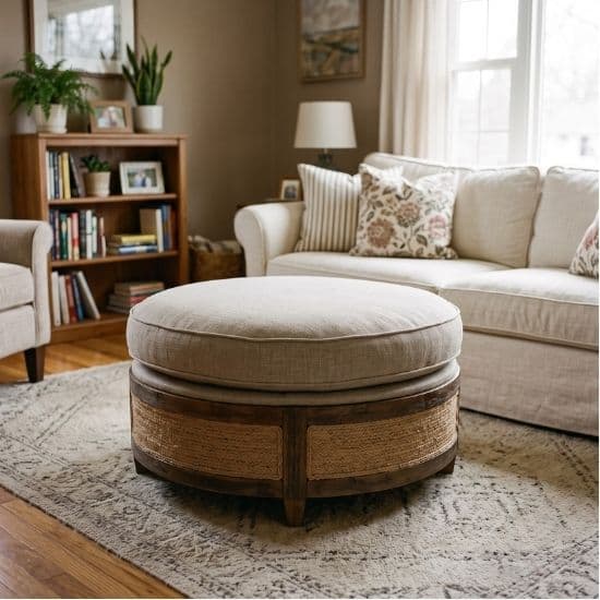 custom ottoman cushion