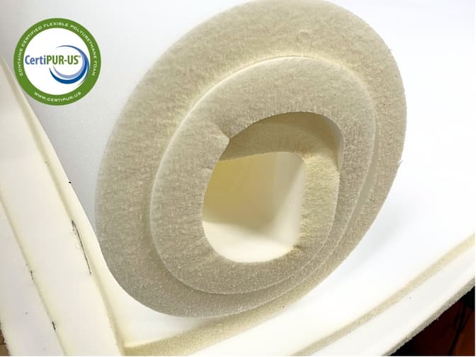 Low cost upholster foam sheet rolled up
