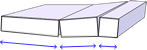 Variable-lengths tri-fold