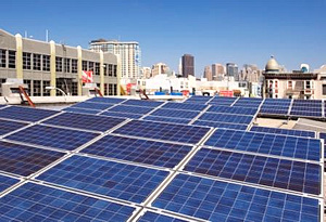 Solar Panels on Rooftop