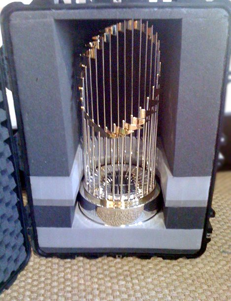 FoamOrder.com designed and cut the foam to protect the 2010 World Series Trophy