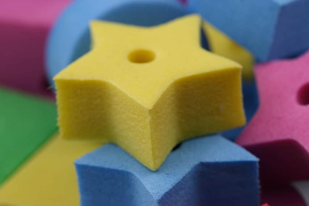 Colorful EVA foam Cut into the shape of a star