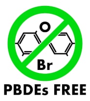 Icon depicting PBDEs free.
