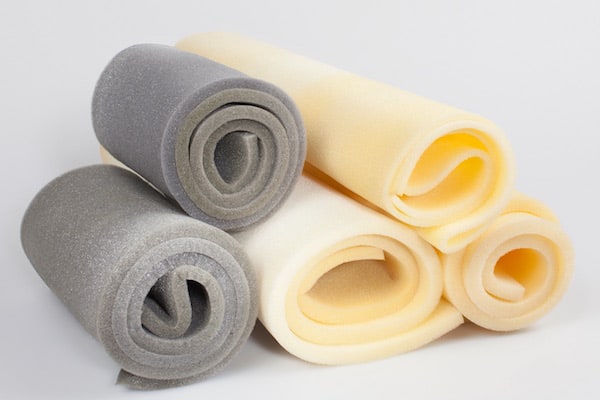 Rolls of polyurethane foam