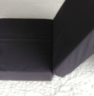 Boat cushion cover with a simple fabric hinge