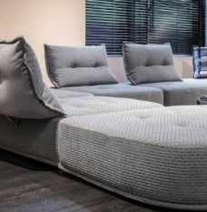 Large custom D shape cushion for couch seat cushion