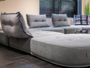 Large custom D shape cushion for couch seat cushion
