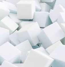 White Foam squares filling up a pit