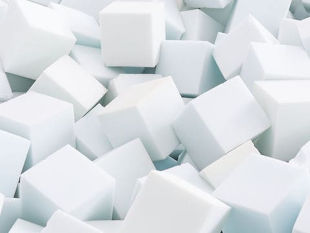 White Foam squares filling up a pit