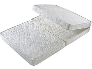 White mattress folded into 3 sections