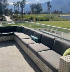 Golf Club Lounge Seating Area at Palm Springs Golf Course