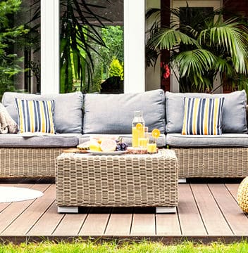 Outdoor Couch with Cushions