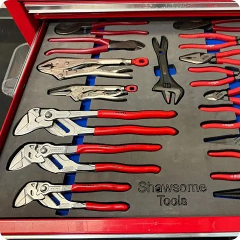 Custom cut tool holder made with EVA foam