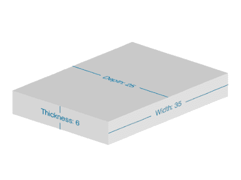 Example diagram of a reading nook cushion costing $169