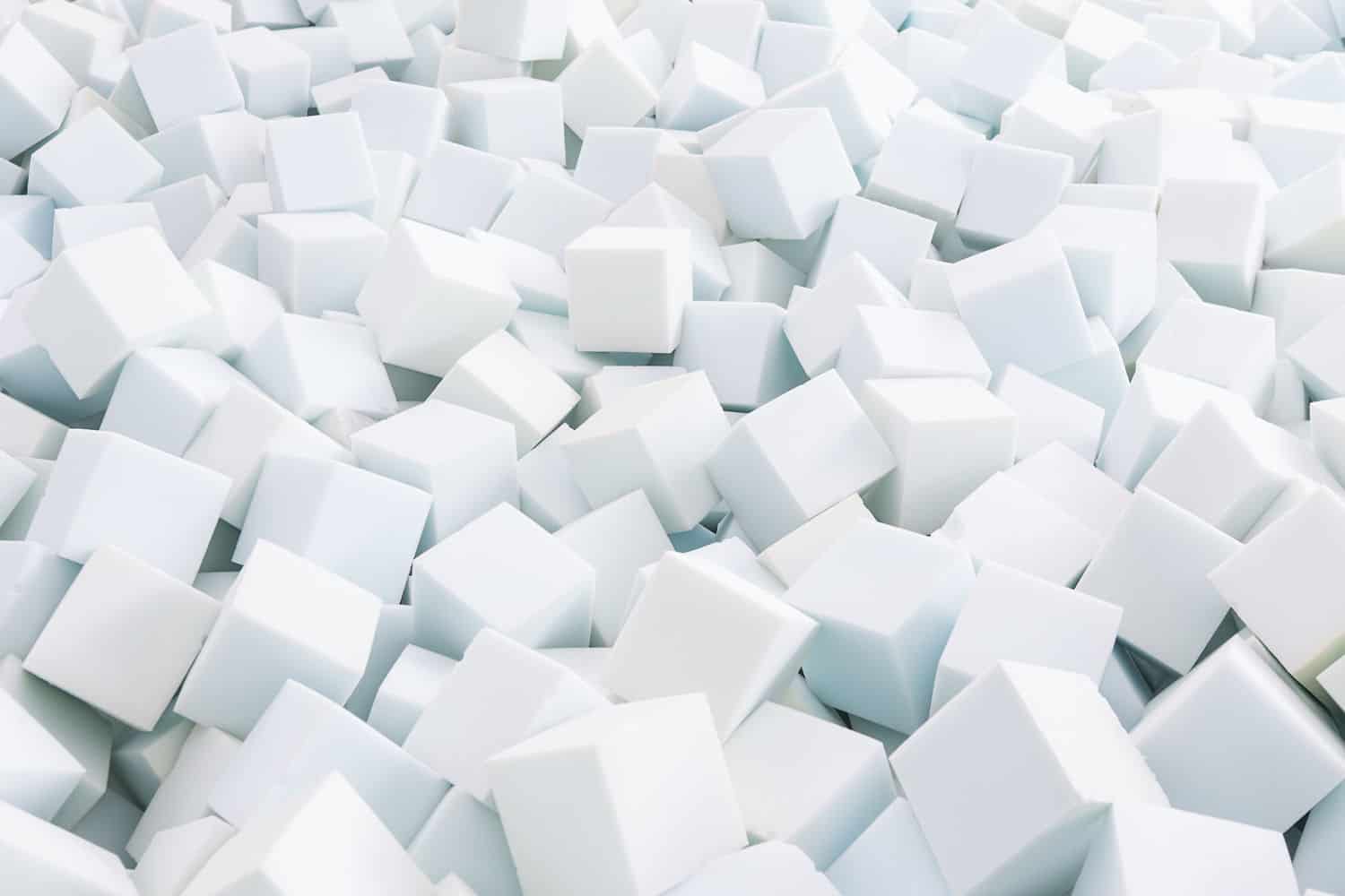 White Foam squares filling up a pit