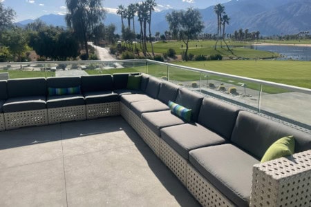 Golf Club Lounge Seating Area at Palm Springs Golf Course