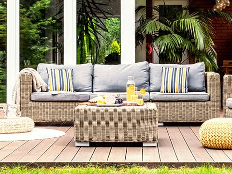 Outdoor Couch with Cushions