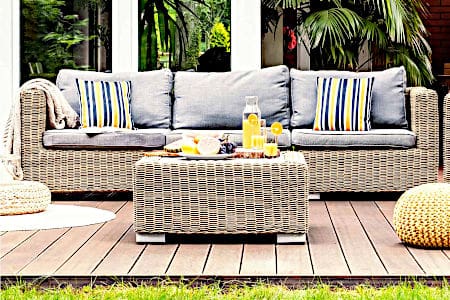 Outdoor Couch with Cushions