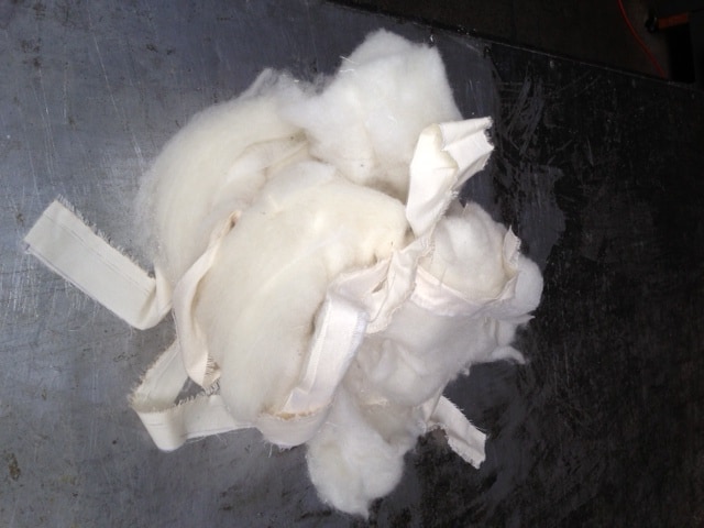 Wool Stuffing with Organic Cotton Scraps