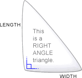 Right angle triangle pillow insert