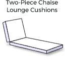 Select a Custom Two-Piece Chaise Lounge Bar Stool Cushion